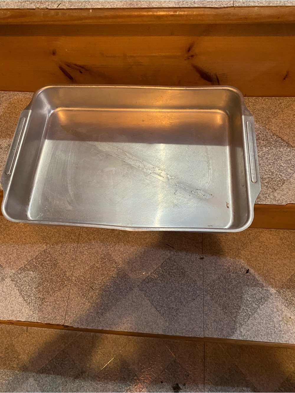 Classic Silver Aluminum Roasting Pan with Side Handles